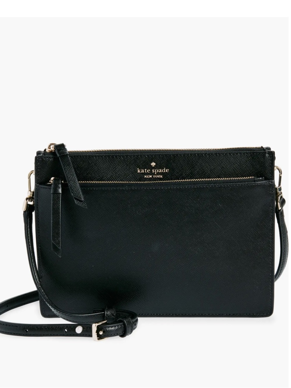 Kate Spade Cameron Zip Black Crossbody Small